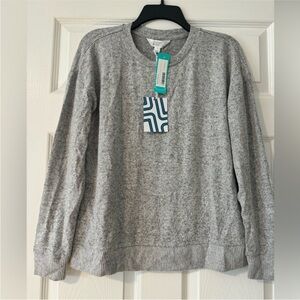 LS Crew Neck Ribbed Knit Top